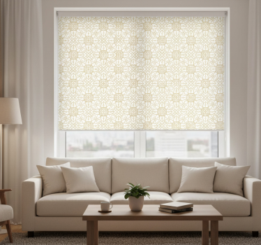 Modern blind with white floral pattern - TenStickers
