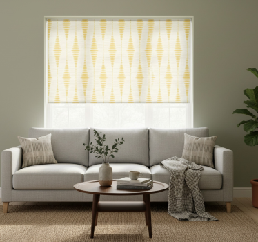 Modern blind yellow rabaul ikat - TenStickers