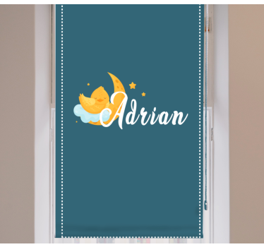 Moonlit chick with name childrens blind - TenStickers