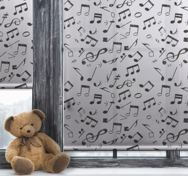 Music notes Classic roller blind - TenStickers
