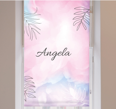 Name with palm leaves flower blind - TenStickers