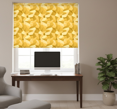 Office blind 3d gold geometric designs - TenStickers