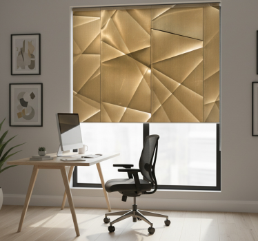 Office blind 3d golden polygon design - TenStickers