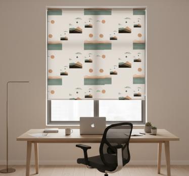 Office blind abstract mountains - TenStickers