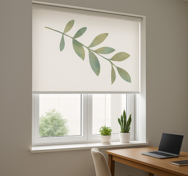 Office blind big leaf - TenStickers