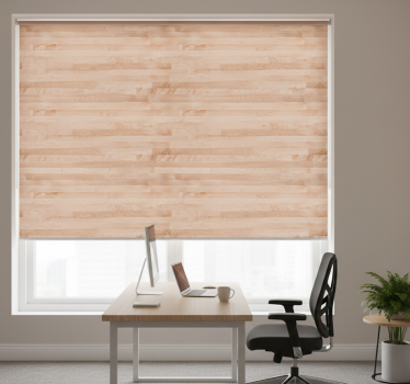 Office blind elegant brown wooden slat - TenStickers