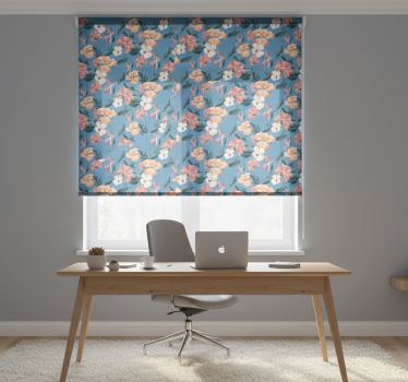 Office blind flowerprint 'flower jeans' - TenStickers