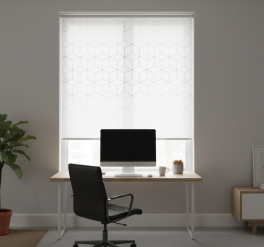 Office blind geometric cubes design - TenStickers