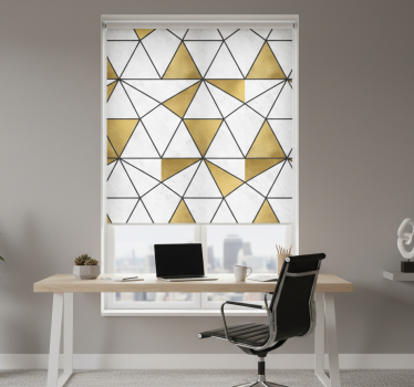 Office blind geometric marble design - TenStickers