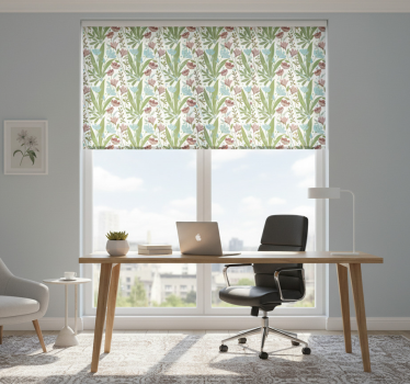 Office blind granny chic floral design - TenStickers