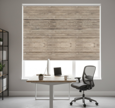 Office blind gray rustic horizontal wood planks - TenStickers