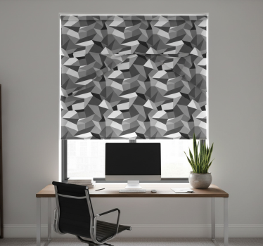 Office blind in black and white triangles - TenStickers