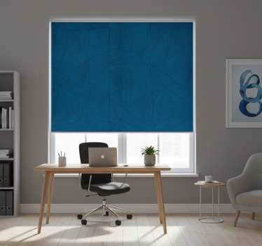 Office blind in blue geometric simple pattern - TenStickers