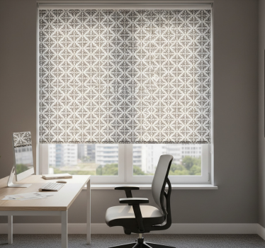 Office blind in elegant black floral design - TenStickers