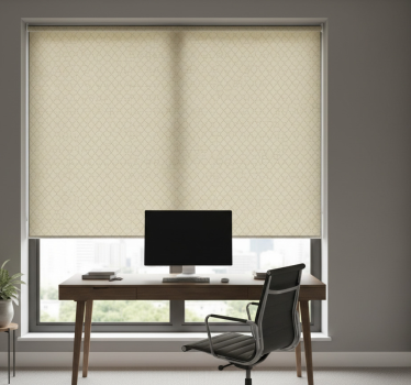 Office blind in graphic grey and beige - TenStickers