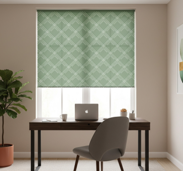 Office blind in green elegant squares - TenStickers