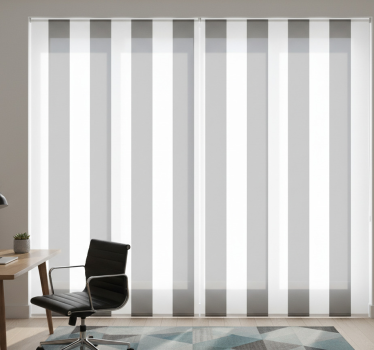 Office blind in grey and white stripes - TenStickers