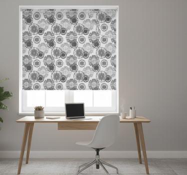 Office blind in grey painted illusion - TenStickers