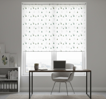 Office blind in nature's triangles colors - TenStickers