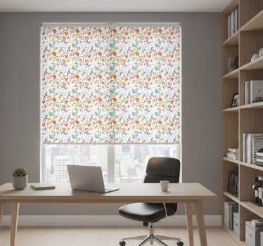 Office blind in organic flat abstract design - TenStickers