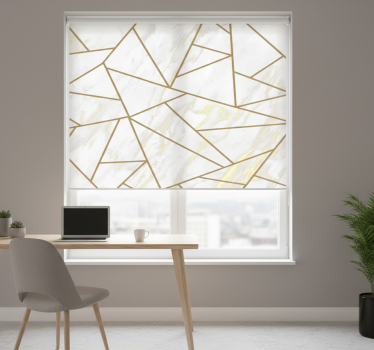 Office blind marble geometric mosaic - TenStickers
