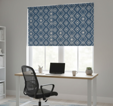 Office blind superfresco easy navy geometric - TenStickers