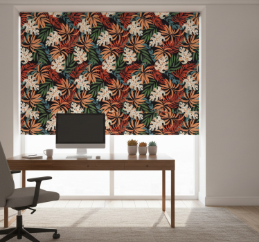 Office blind tropical plants jungle vibe - TenStickers
