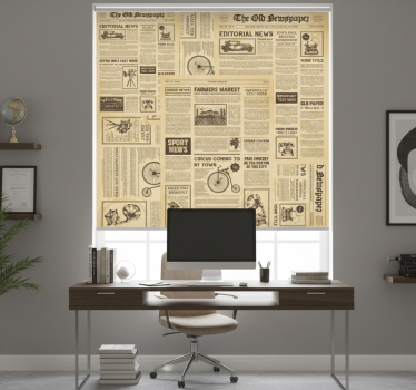 Office blind vintage american newspaper design - TenStickers