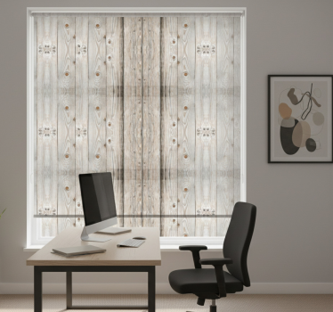 Office blind white pine wood effect - TenStickers