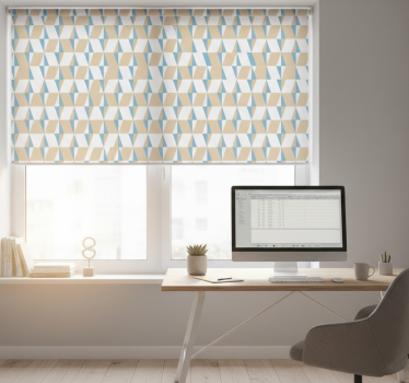 Office blind with geometric minimalist shapes - TenStickers