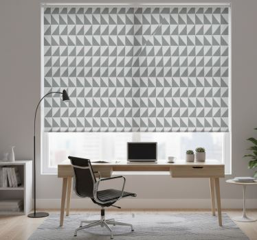 Office blind with grey geometric pattern - TenStickers
