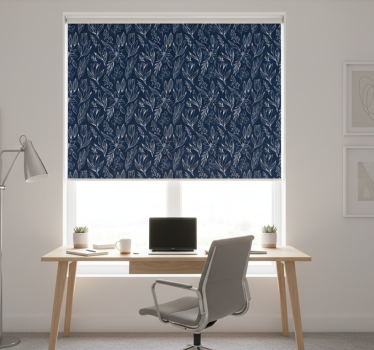 Office blind with seamless floral design of lilies - TenStickers