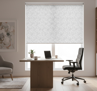 Office blind with vintage ornamental flowers - TenStickers