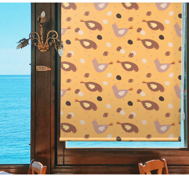Orange chick pattern Animal blind - TenStickers