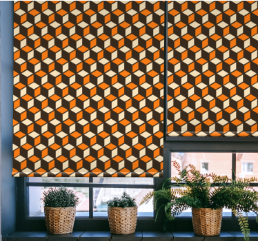 Orange retro pattern More vintage blind - TenStickers
