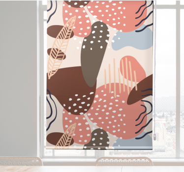 Organic pattern shapes modern blind - TenStickers