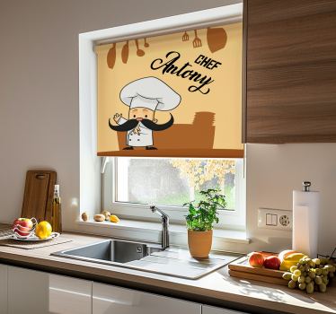 Personalized Chef kitchen blind - TenStickers