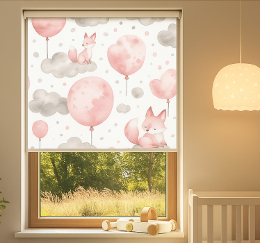 Pastel balloons and clouds childrens blind - TenStickers