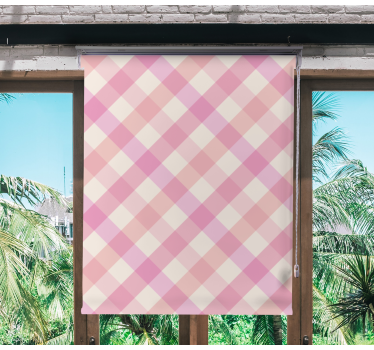 Pink checkered pattern texture and pattern blind - TenStickers