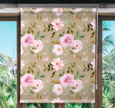 Pink Floral Patterns flower blind - TenStickers