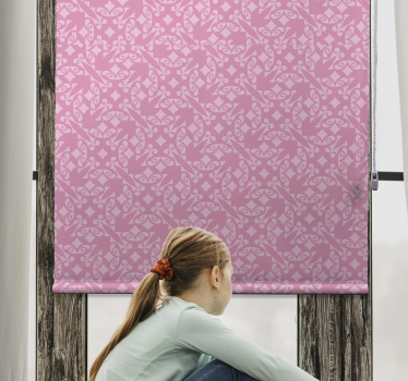 Pink ornamental Classic roller blind - TenStickers