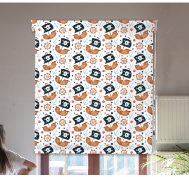 Pirate ship pattern childrens blind - TenStickers