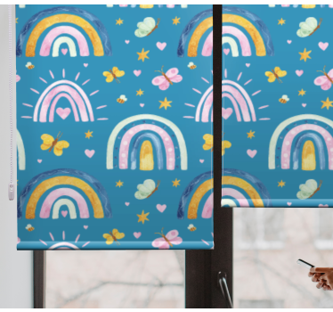 Rainbow butterflies design childrens blind - TenStickers