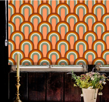 Rainbow like 70s' pattern Classic roller blind - TenStickers