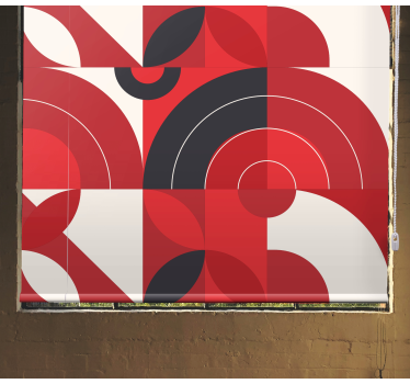 Red geometric art Blind art - TenStickers