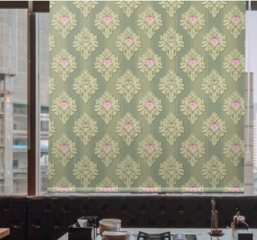 Retro botanical motif flower blind - TenStickers