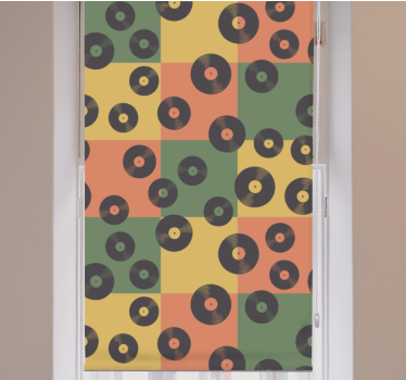 Retro vinyl records more vintage roller blind - TenStickers