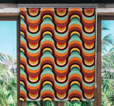 Retro wave pattern more vintage roller blind - TenStickers
