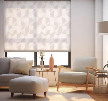 Retro White Pattern Living Room Blind - TenStickers