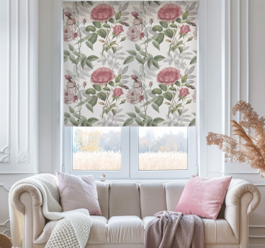 Rose pattern Flower window blind - TenStickers